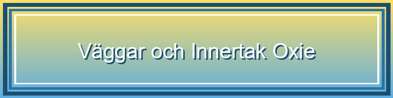 Väggar och Innertak i Oxie